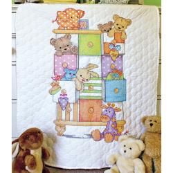 Baby Hugs Baby Drawers Quilt Stamped Cross Stitch Kit