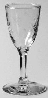 Sasaki Sas36 Cordial Glass   Polished&Gray Cut Stars,Multisided Stem