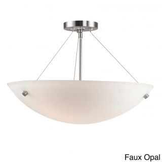 Dish 3 light Satin Nickel Semi Flush Mount