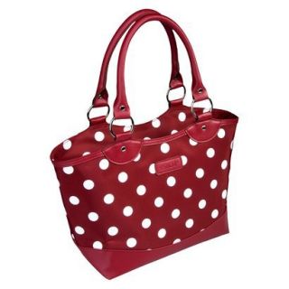 Sachi Burgundy with White Dots Insulated Tote