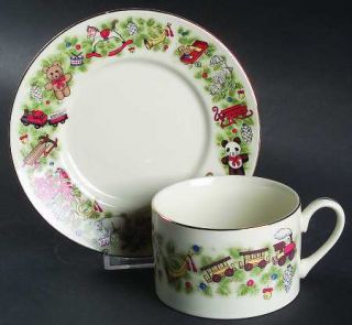 Marine Foundation Toys For Tots Flat Cup & Saucer Set, Fine China Dinnerware   T