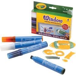 Crayola Washable School Colors Window Mega Markers (pack Of 4)