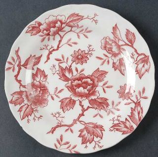 Style House Pink Flora Salad Plate, Fine China Dinnerware   Pink Flowers And Lea
