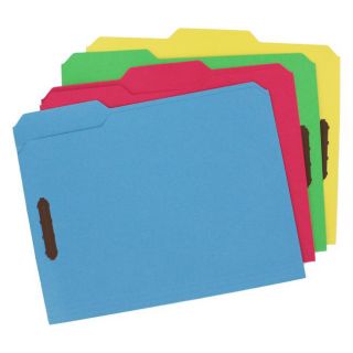 In Place Reinforced Letter Size Fastener Folders (pack Of 30)
