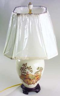 Lenox China Mosaico DItalia Accessories Electric Lamp with Shade, Fine China Di