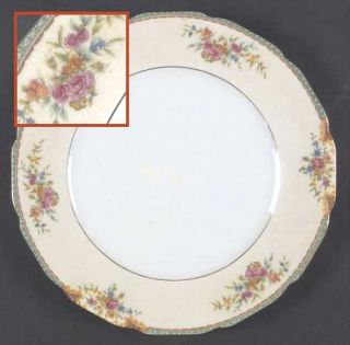 Black Knight Celia (White Center,Cream Rim,Scallop) Dinner Plate, Fine China Din