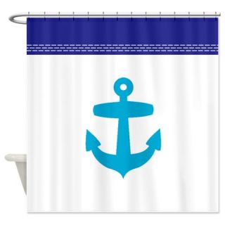  Blue Anchor Shower Curtain  Use code FREECART at Checkout