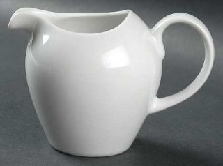 Couture Edelweiss Creamer, Fine China Dinnerware   All White, Coupe