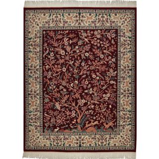 Hand knotted China Persian Wool And Silk Rugs (8x10)