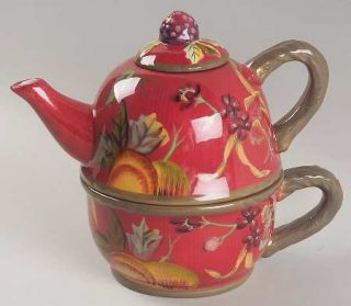Tracy Porter Octavia Hill Garden Individual Teapot & Lid with Cup, Fine China Di