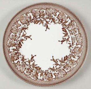 Spode Westbourne Dinner Plate, Fine China Dinnerware   Brown&White,Ivy,Oak Leave