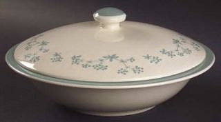 Royal Doulton April Showers Round Covered Vegetable, Fine China Dinnerware   Tea