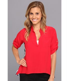Lucy Love Fifty/Fifty Shirt Womens Blouse (Red)