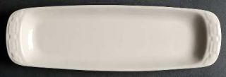 Longaberger Woven Traditions Ivory Olive Dish, Fine China Dinnerware   Embossed
