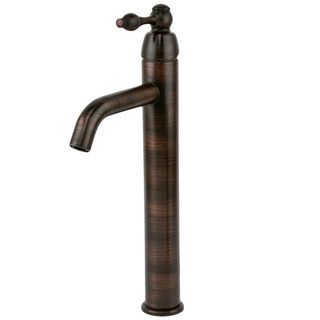 Rubbed Bronze Single Handle Vessel Bathroom Faucet