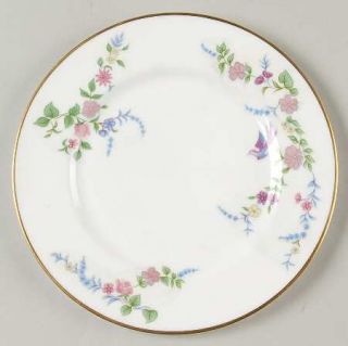 Fukagawa Fuk3 Bread & Butter Plate, Fine China Dinnerware   Bone,Pink&Lavender B