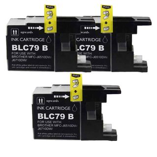 Brother Lc79 Black Compatible Ink Cartridge (remanufactured) (pack Of 3) (BlackPrint yield 2,400 pages at 5 percent coverageNon refillableModel NL 3x Brother LC79 BlackWarning California residents only, please note per Proposition 65, this product may 