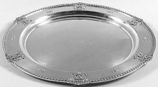 Wallace Rose Point (#6702,Silverplt,Holloware) Round Silverplate Tray   Silverpl