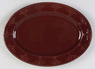  Athena Merlot 14 Oval Serving Platter, Fine China Dinnerware   All Mer