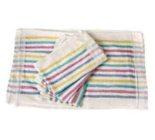 San Jamar Cotton Terry Cloth Towel, 15 x 26 in, Multi Stripe
