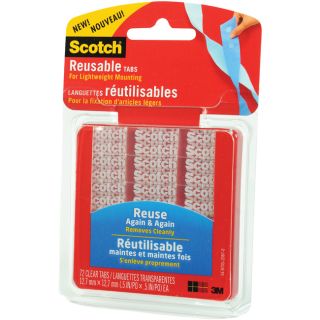 3m Scotch Reusable Clear Tabs (pack Of 72)