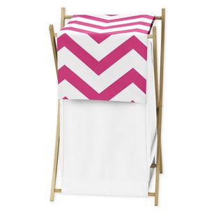 Sweet Jojo Designs Pink Chevron Hamper (Pink/ whiteNatural wood standCoordinates with all pieces of the matching Sweet Jojo Designs bedding setsStand folds flat for storageMesh inner removable liner comes out easily for toting laundryGender FemaleMateria
