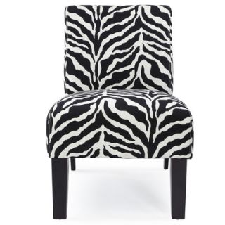 DHI Deco Zebra Fabric Slipper Chair AC DE ZB