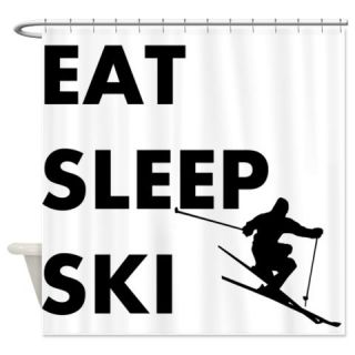  Eat Sleep Ski Shower Curtain  Use code FREECART at Checkout