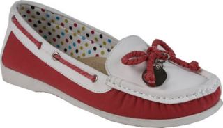 Womens L & C F690   White/Red Casual Shoes