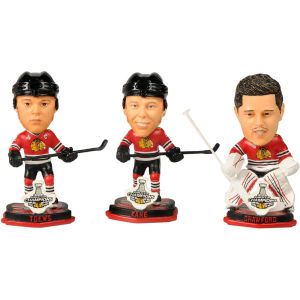 Chicago Blackhawks Forever Collectibles Three Pack Mini Big Head Bobble