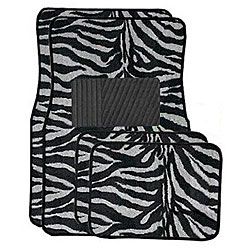 Front And Rear Black/ White Floor Mats