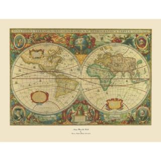 Old World Map Painting Artwork   Extra Large