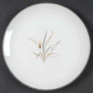 Style House Simplicity Salad Plate, Fine China Dinnerware   Gray & Tan Wheat Cen