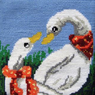 Geese Pillow Quick Counted Cross Stitch Kit 15x15 5 Count Mesh Canvas