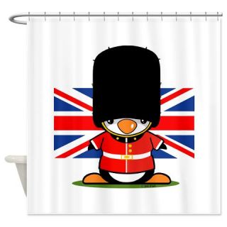  British Soldier Penguin Shower Curtain  Use code FREECART at Checkout