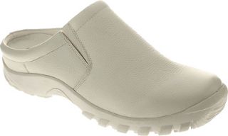 Mens Spring Step Blaine   White Leather Mules