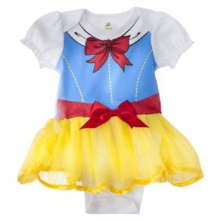 Disney Newborn Girls Snow White Skirted Bodysuit   Blue/Yellow 0 3 M