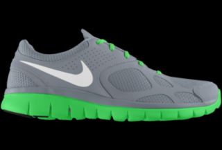 Nike Flex 2012 Run iD Custom (Wide) Kids Running Shoes (3.5y 6y)   Grey
