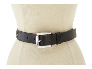 MICHAEL Michael Kors Michael Kors Logo Belt With Beaded Panel Womens Belts (Black)