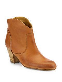10022 SHOE  Dayna Leather Ankle Boots   Tan