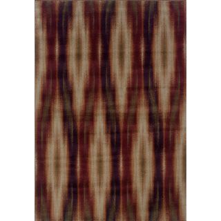 Abstract Brown/ Red Area Rug (710 X 1010)