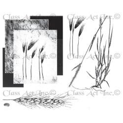 Chapel Road Cling Mounted Rubber Stamp Set 5.75 X6.75  Grasses