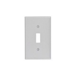 Leviton 87001 Electrical Wall Plate, Toggle Switch, 1Gang Gray