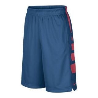 Nike Elite Striped Boys Basketball Shorts   Military Blue