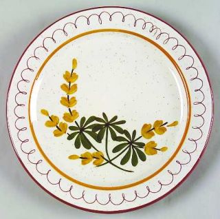Stangl Golden Blossom (Brown Trim/Yellow) Salad Plate, Fine China Dinnerware   Y