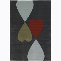 Abstract Multicolor Hand tufted Mandara New Zealand Wool Rug (5 X 76) (Rust, blue, greenPattern AbstractTip We recommend the use of a  non skid pad to keep the rug in place on smooth surfaces. All rug sizes are approximate. Due to the difference of moni