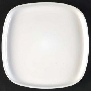 Gibson Designs Stackware White Square Salad Plate, Fine China Dinnerware   All W