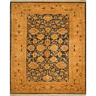 Safavieh Hand knotted Peshawar Vegetable Dye Navy/ Gold Wool Rug (8 X 10)