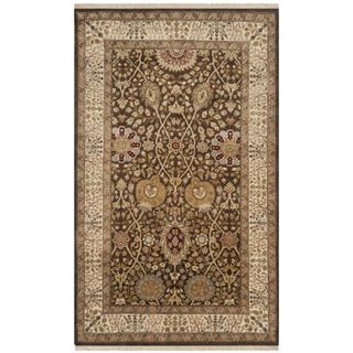 Safavieh Hand knotted Lavar Brown/ Ivory Wool Rug (3 X 5)
