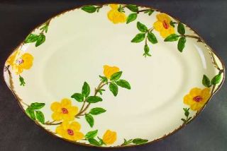 Franciscan Meadow Rose 19 Oval Serving Platter, Fine China Dinnerware   Yellow